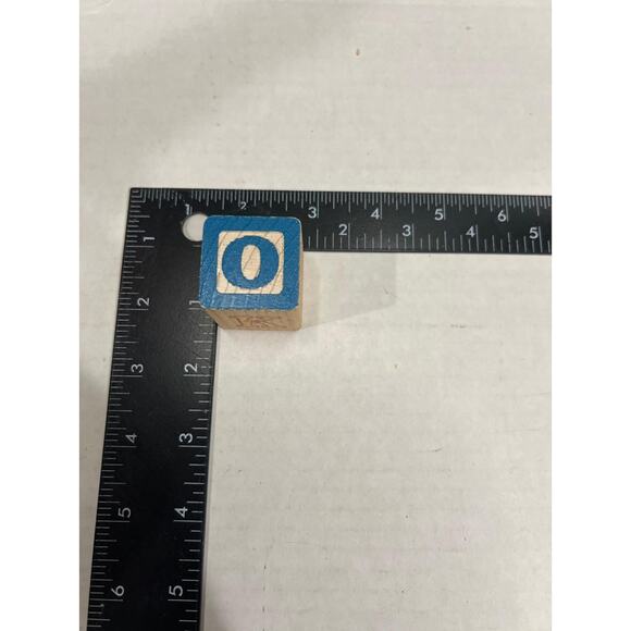 Vintage Wooden Alphabet Blocks 57-Piece ABC 123 Learning Toy 1.25in #O22o - Picture 5 of 6